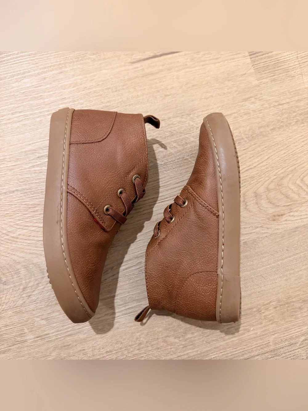 Old Navy Tan Brown Kids Lace-Up Booties